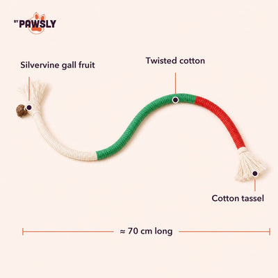 Silvervine gall fruit, twisted cotton, cotton tassel, approximately 70 cm long