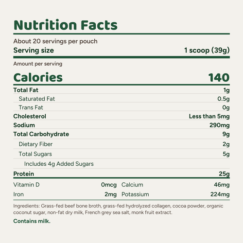 Clear Creek Bone Broth Protein Hot Cocoa