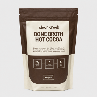 Clear Creek Bone Broth Protein Hot Cocoa — the pouch