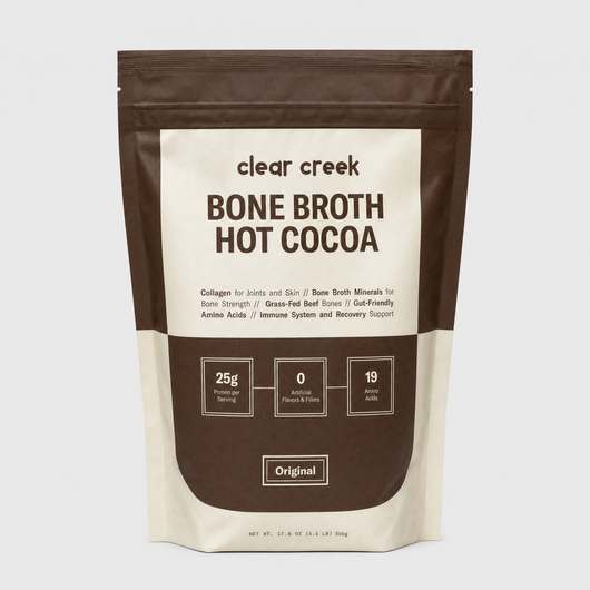 Clear Creek Bone Broth Protein Hot Cocoa — the pouch